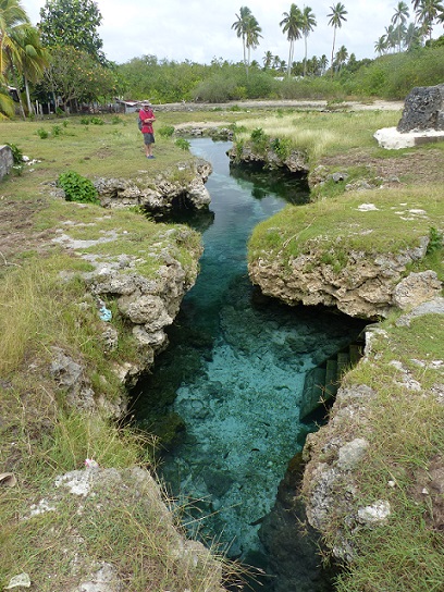 Freshwater spring at the west end of Niuatoputapu